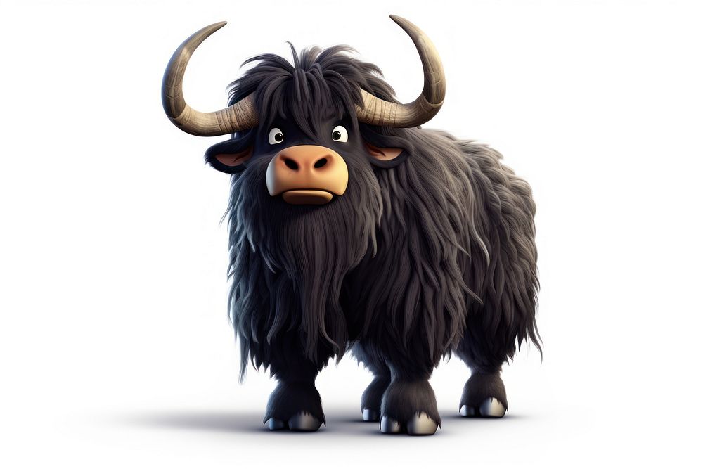 Livestock buffalo cartoon mammal. AI generated Image by rawpixel.