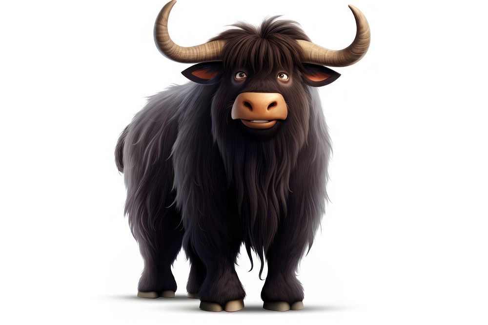 Livestock wildlife buffalo cartoon. AI generated Image by rawpixel.
