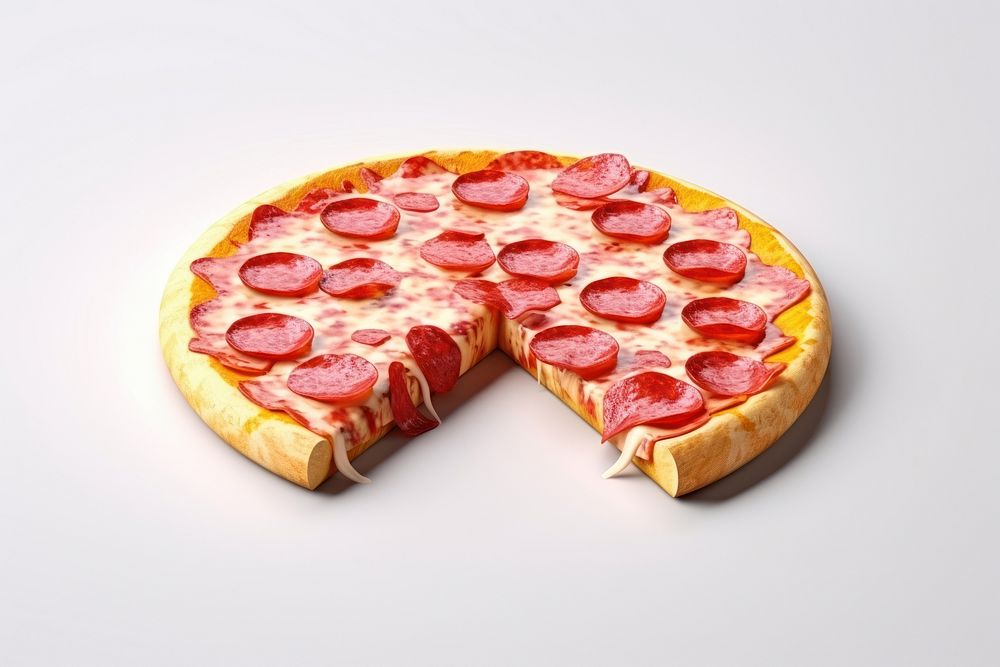 Pizza food white background strawberry. AI generated Image by rawpixel.