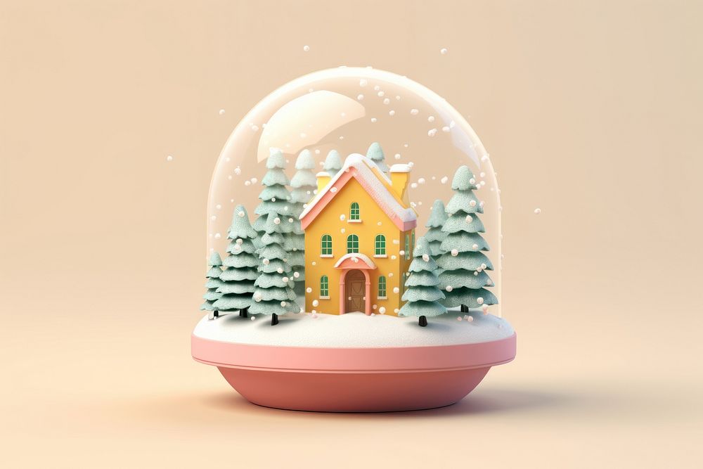 Christmas snow confectionery architecture. AI generated Image by rawpixel.
