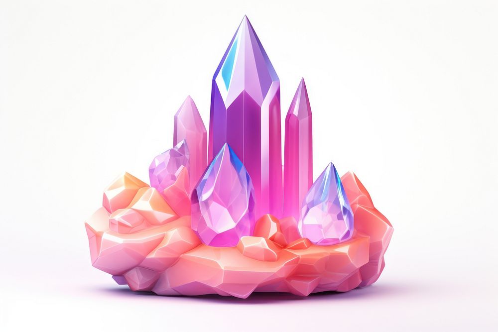 Crystal mineral art creativity. AI generated Image by rawpixel.