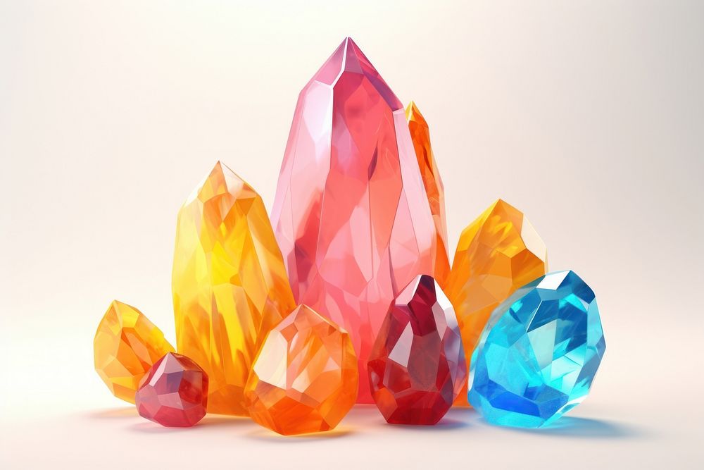 Crystal gemstone jewelry quartz. AI generated Image by rawpixel.