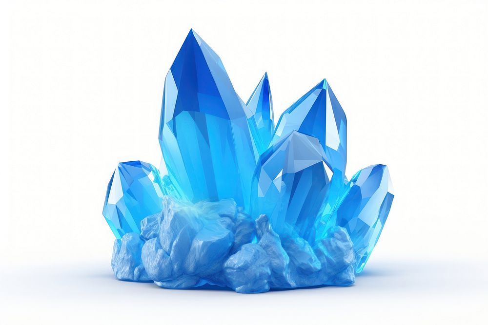 Crystal quartz mineral blue. AI generated Image by rawpixel.