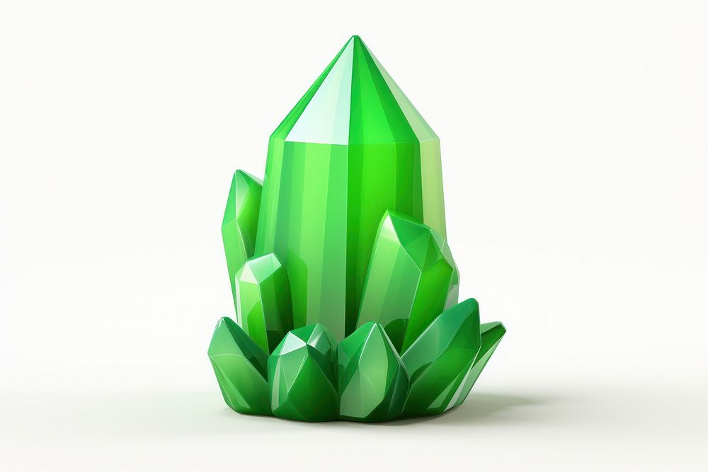 Green gemstone jewelry crystal. AI generated Image by rawpixel.