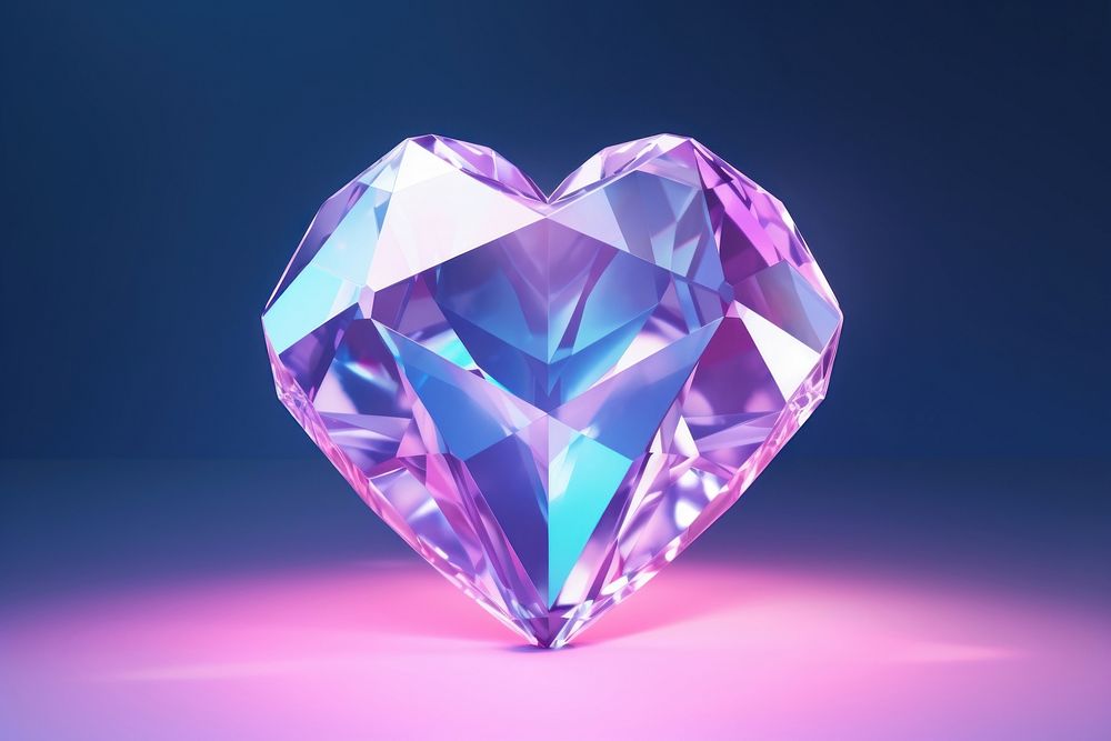 Diamond crystal gemstone jewelry. AI generated Image by rawpixel.