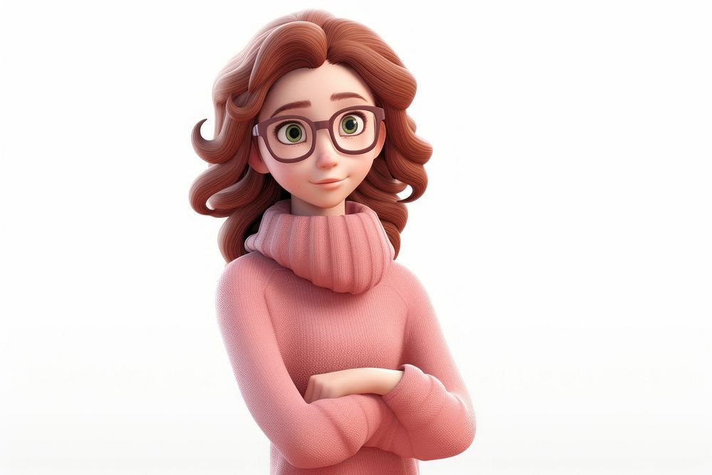 Cartoon sweater adult woman. AI generated Image by rawpixel.