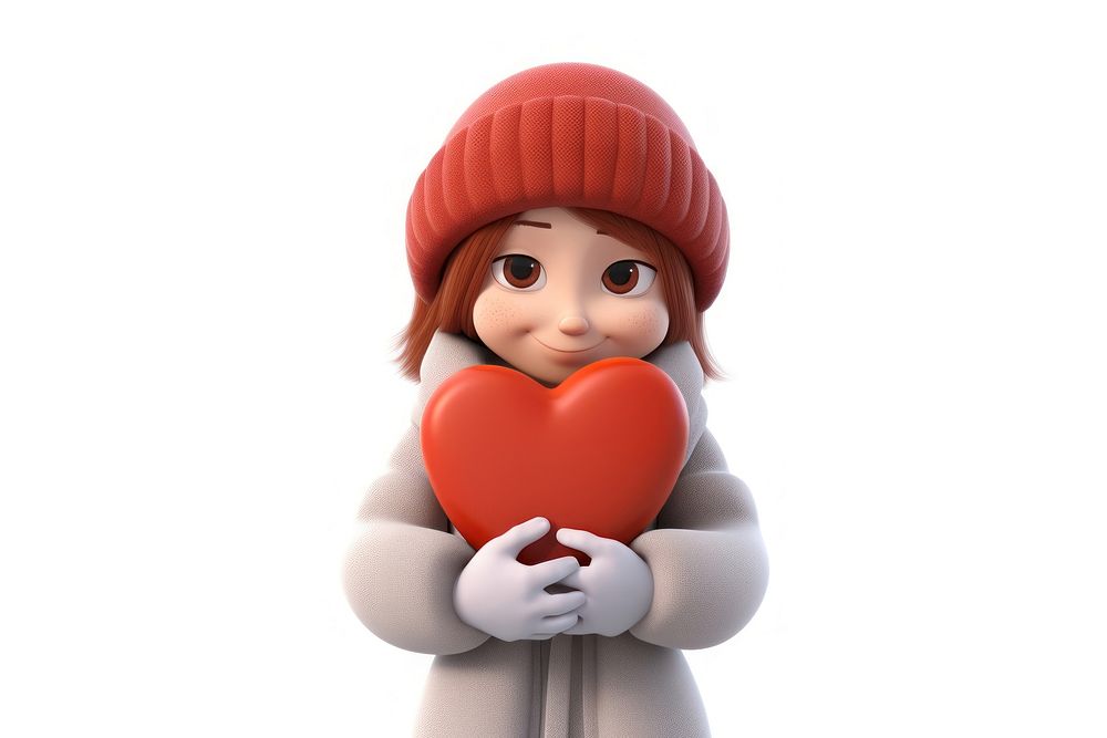 Cartoon heart love doll. AI generated Image by rawpixel.