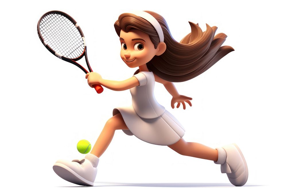Tennis cartoon sports racket. AI generated Image by rawpixel.