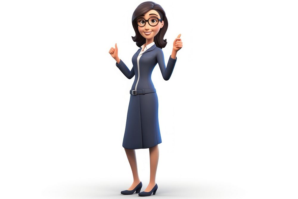 Cartoon female adult white background. AI generated Image by rawpixel.