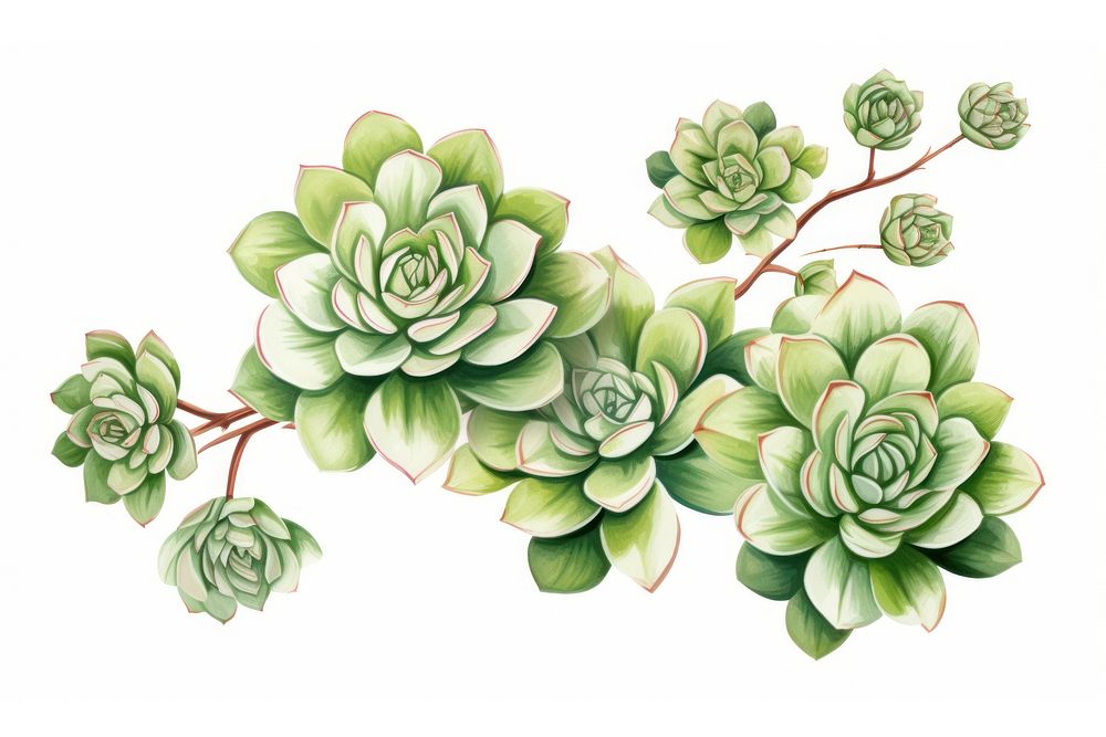 Pattern drawing sketch plant. 