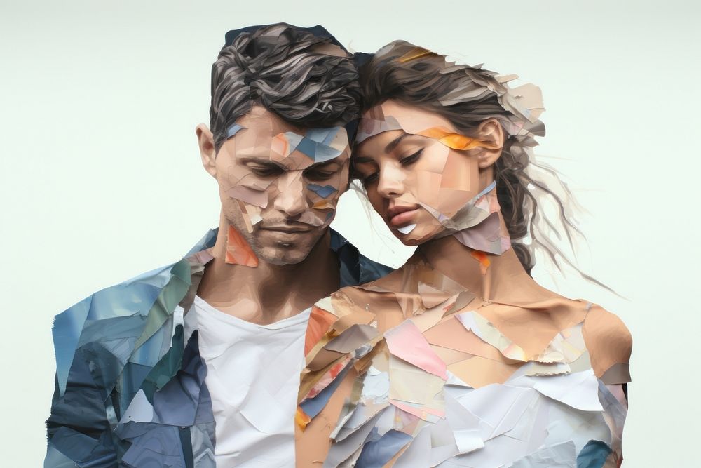 Portrait adult love art. AI generated Image by rawpixel.