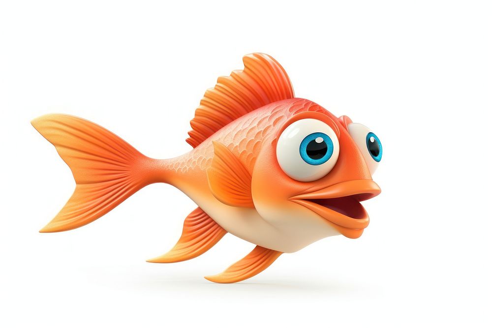 Hammer fish goldfish animal white background. AI generated Image by rawpixel.