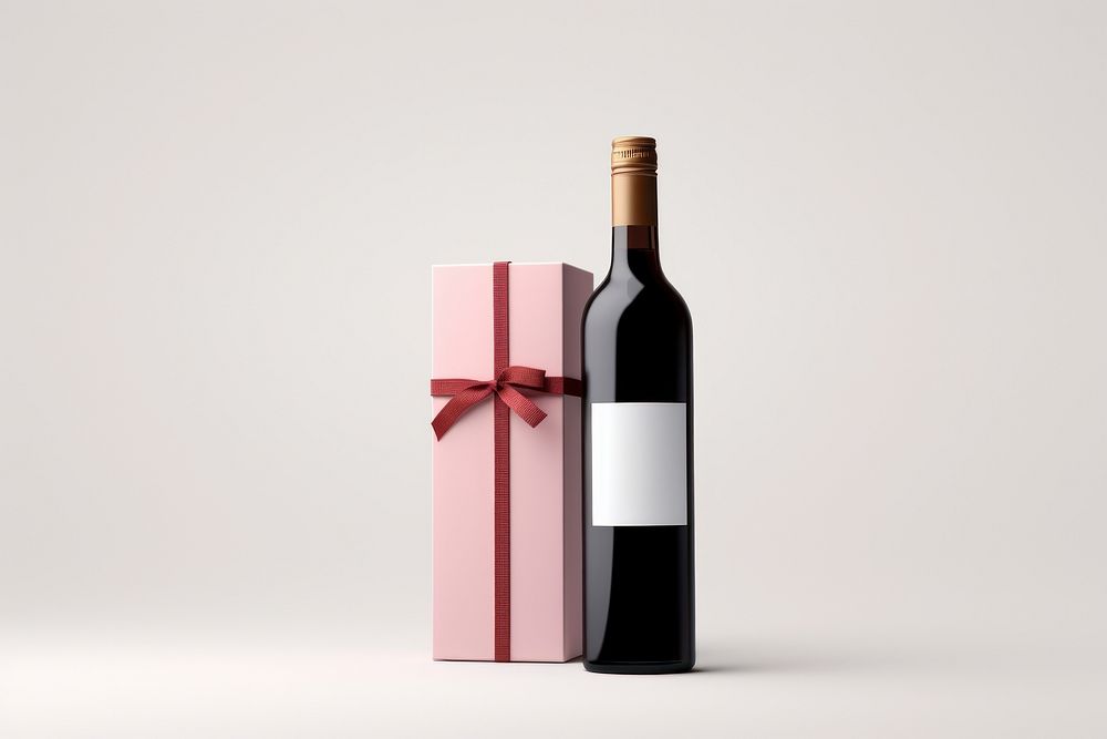 Bottle wine drink gift. AI generated Image by rawpixel.