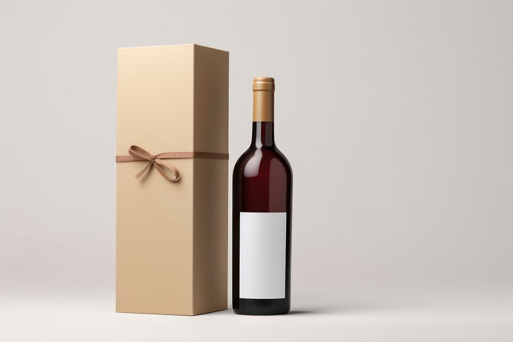 Bottle wine drink box. AI generated Image by rawpixel.