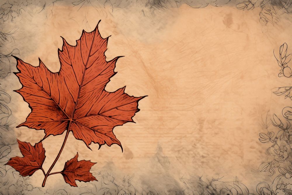 Maple leaf autumn plant. 