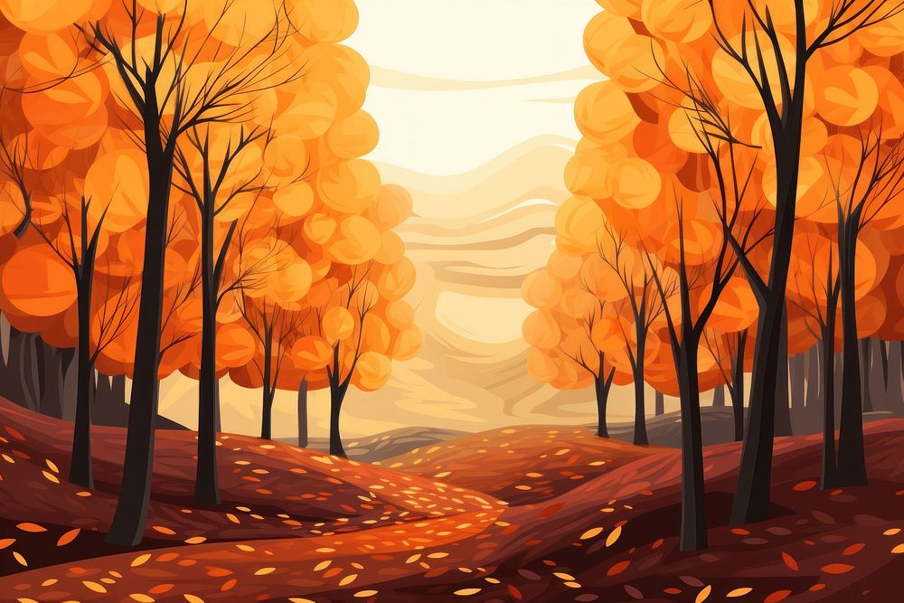 Backgrounds landscape outdoors autumn. AI generated Image by rawpixel.