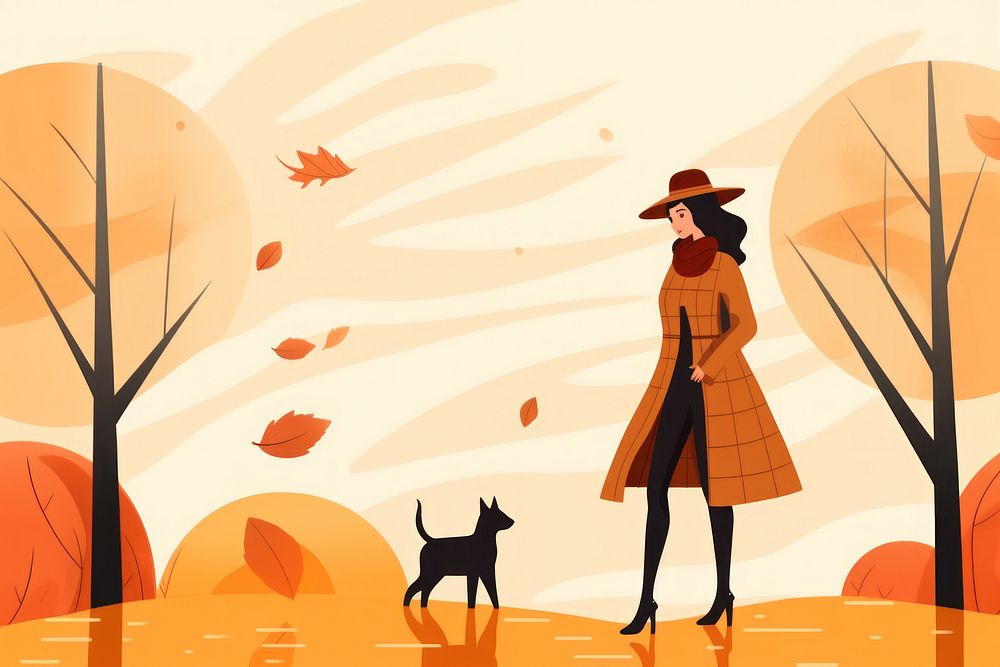 Cartoon autumn adult pet. AI generated Image by rawpixel.