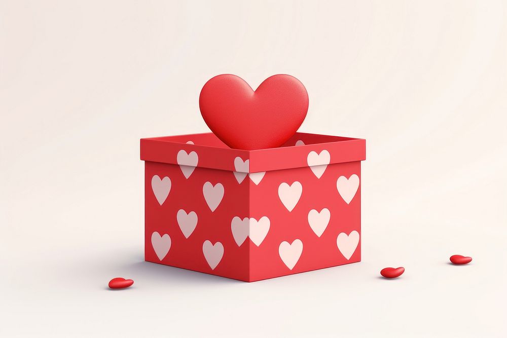 Heart box celebration decoration. AI generated Image by rawpixel.