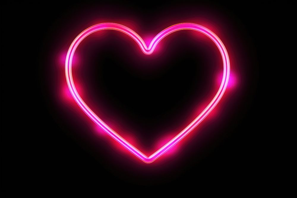 Heart neon light night. AI generated Image by rawpixel.
