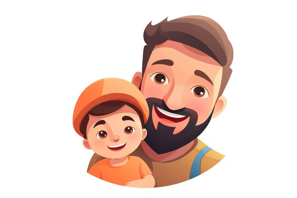 Cartoon portrait drawing father. AI generated Image by rawpixel.