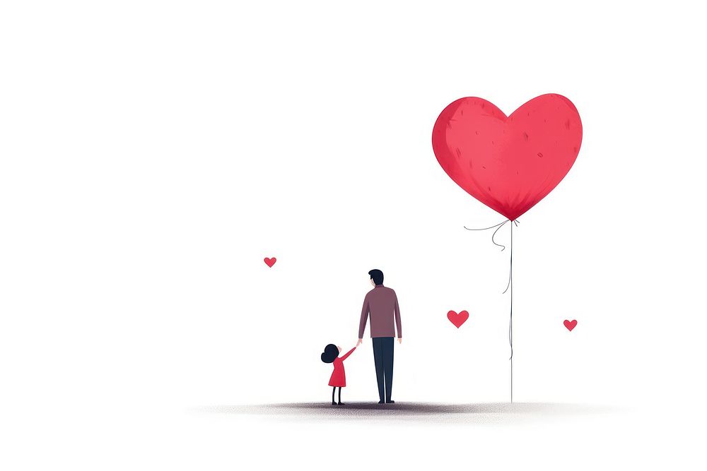 Balloon love togetherness silhouette. AI generated Image by rawpixel.