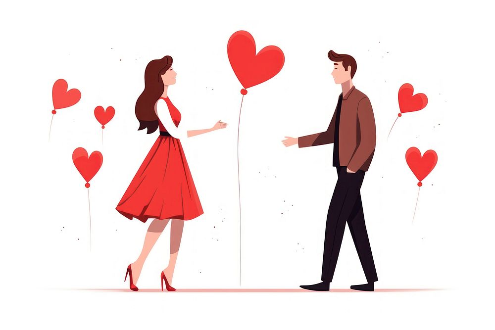 Cartoon adult heart love. AI generated Image by rawpixel.