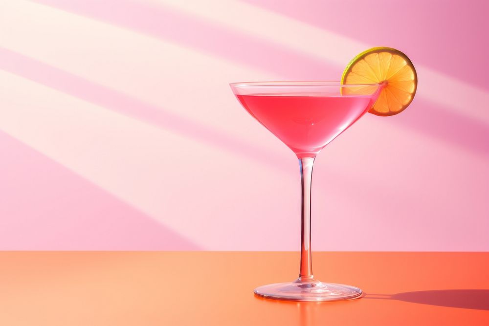 Cocktail drink cosmopolitan martini. 