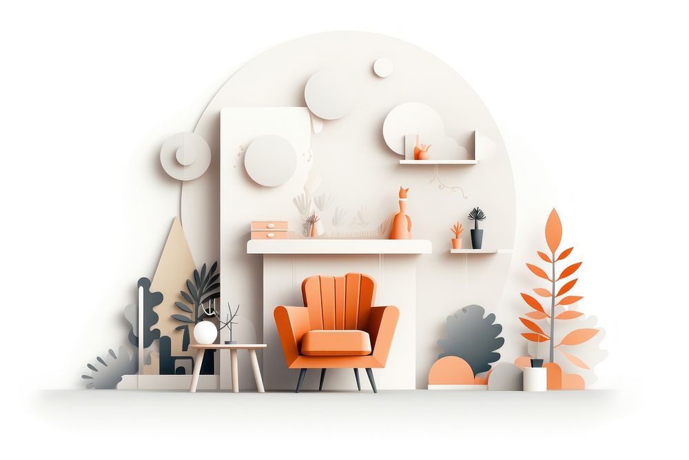 Furniture chair architecture creativity. AI generated Image by rawpixel.