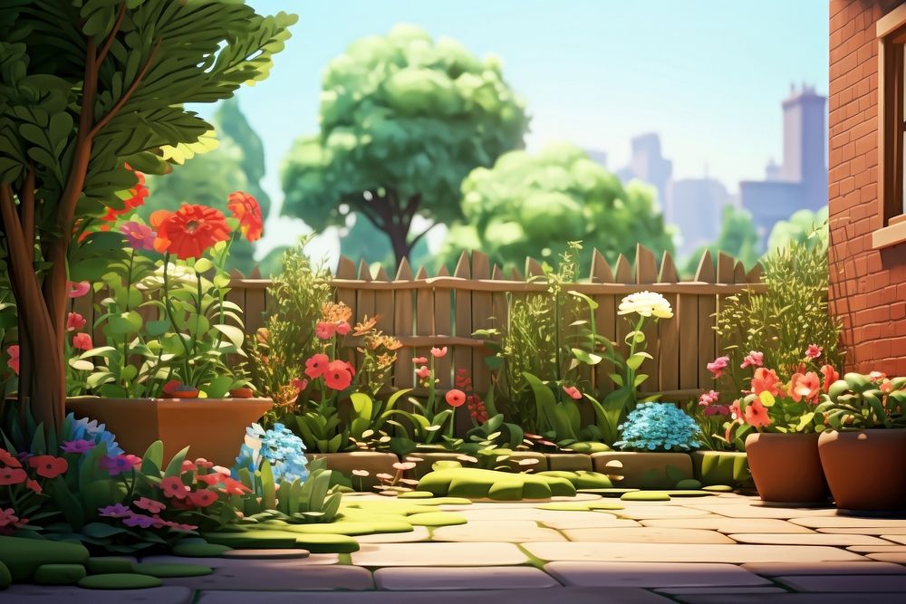 Garden gardening outdoors backyard. AI generated Image by rawpixel.