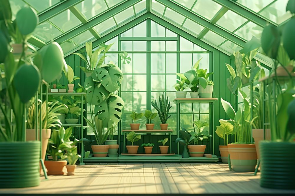 Greenhouse gardening outdoors indoors. AI generated Image by rawpixel.