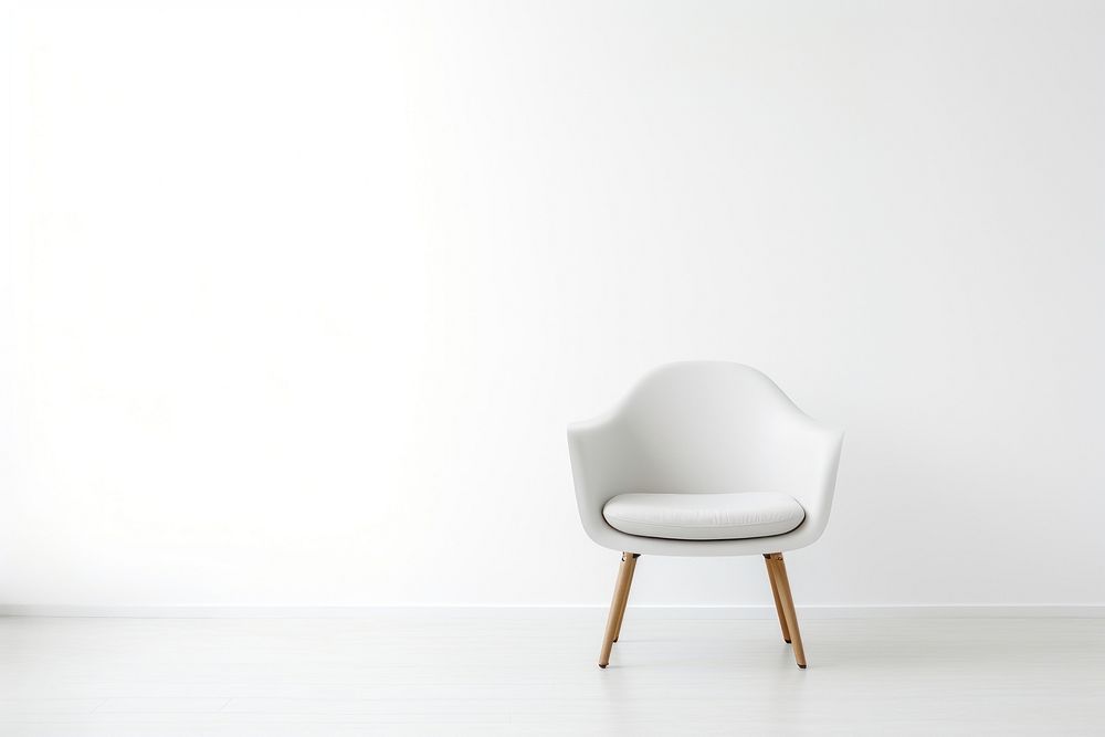 Chair furniture armchair white. AI generated Image by rawpixel.