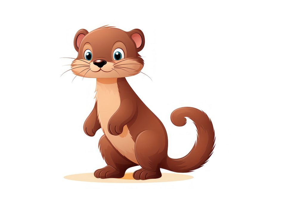 Cartoon mammal animal white background. AI generated Image by rawpixel.
