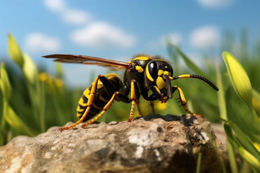 Animal insect hornet yellow. 