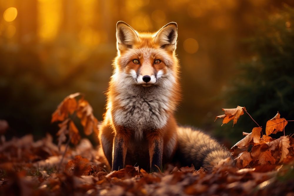 Autumn fox wildlife animal. AI | Free Photo - rawpixel