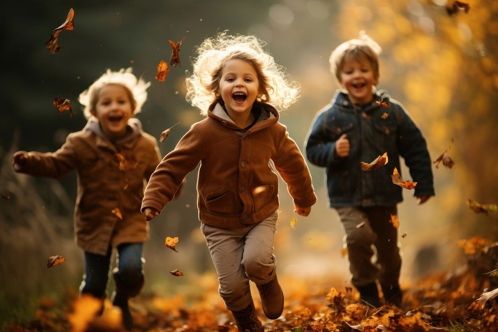 Autumn portrait child photo. 