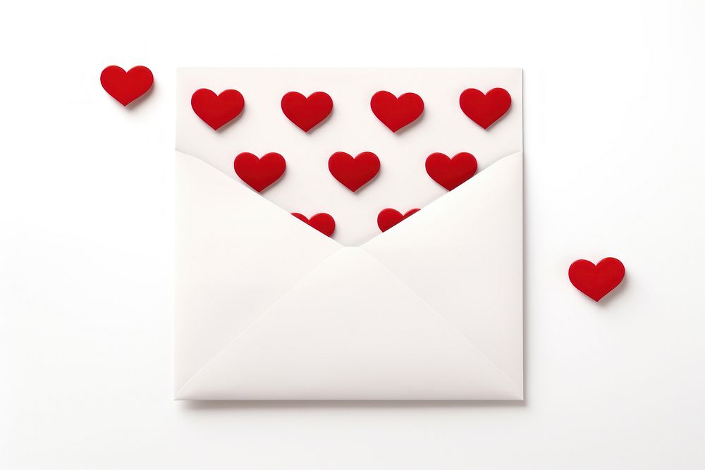 Envelope letter love white background. AI generated Image by rawpixel.