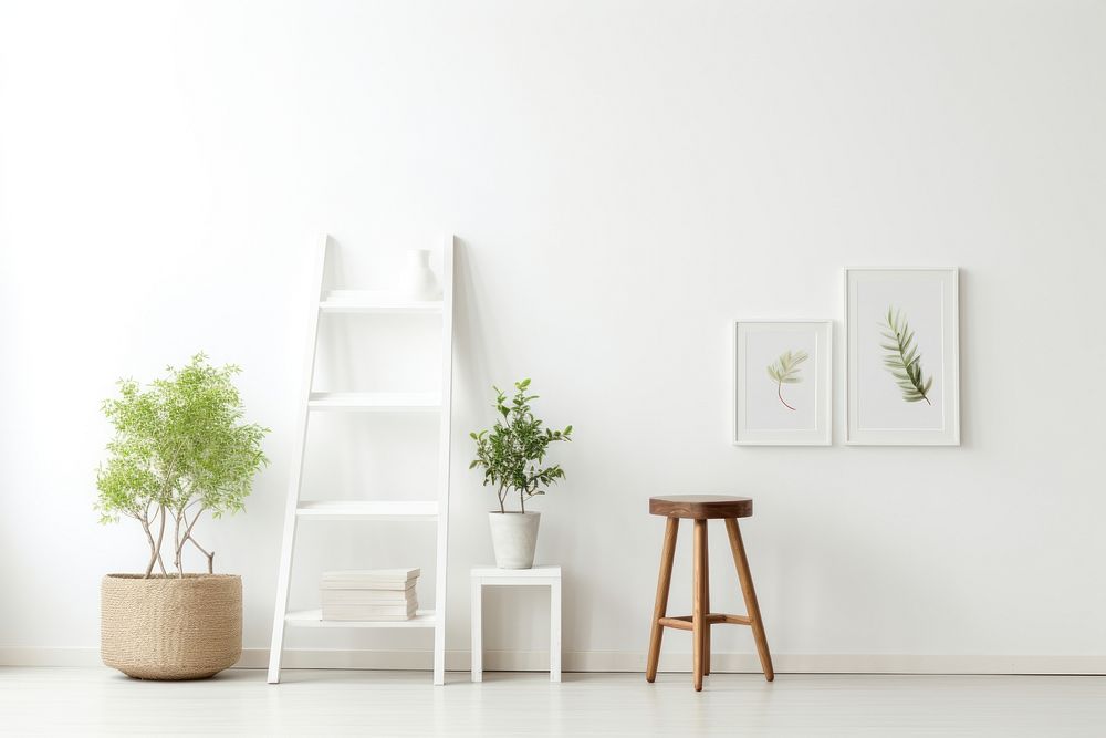 Architecture furniture shelf plant. AI generated Image by rawpixel.
