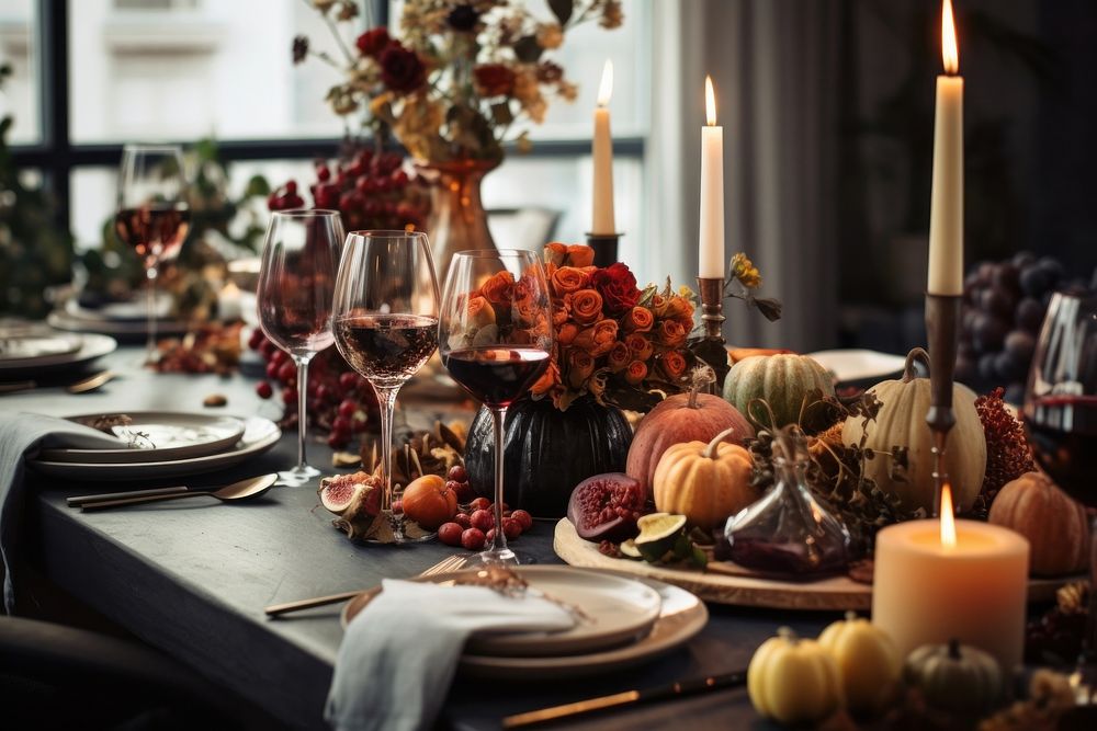 Food thanksgiving decoration candle. AI generated Image by rawpixel.