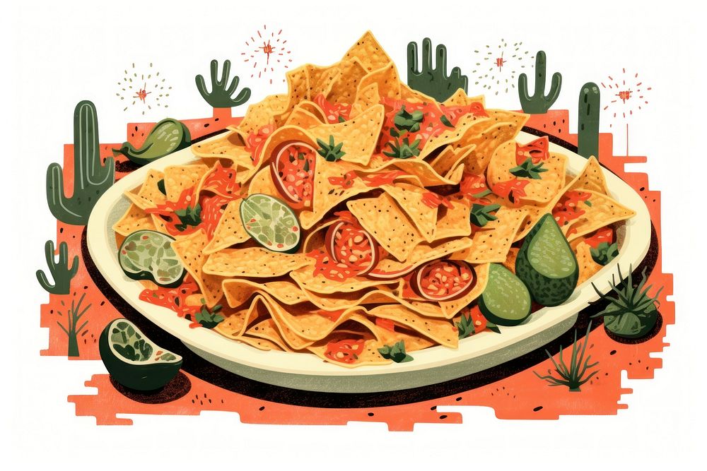 Plate food freshness nachos. AI generated Image by rawpixel.