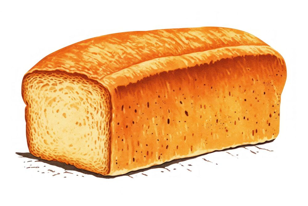 Bread wheat food white background. AI generated Image by rawpixel.