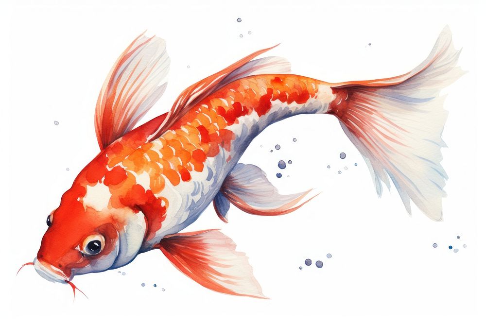 Fish koi goldfish animal. AI generated Image by rawpixel.