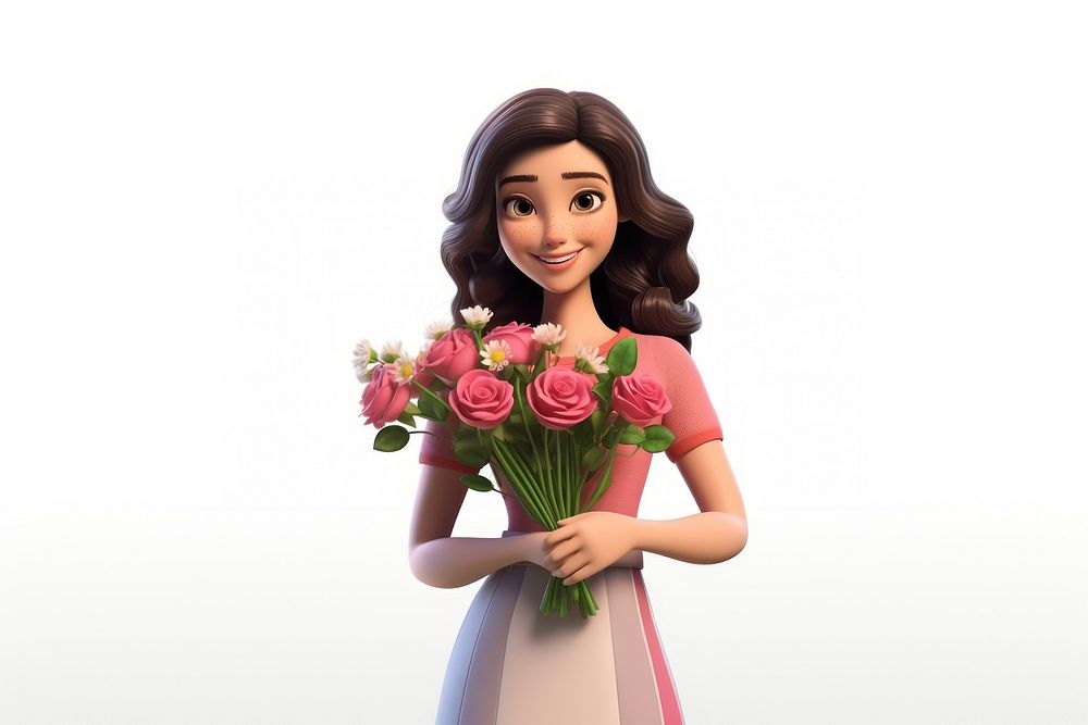 Flower smiling cartoon adult. AI generated Image by rawpixel.