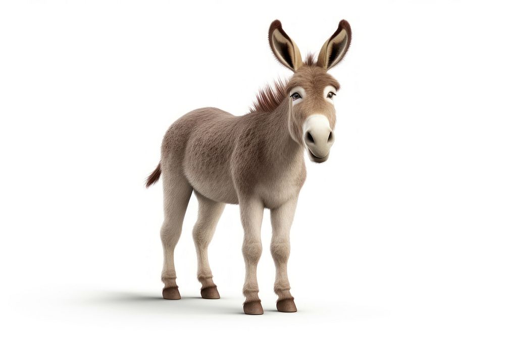 Donkey full body mammal animal horse. AI generated Image by rawpixel.