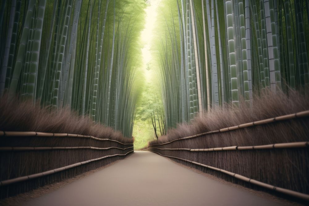 Bamboo landscape outdoors nature. AI generated Image by rawpixel.