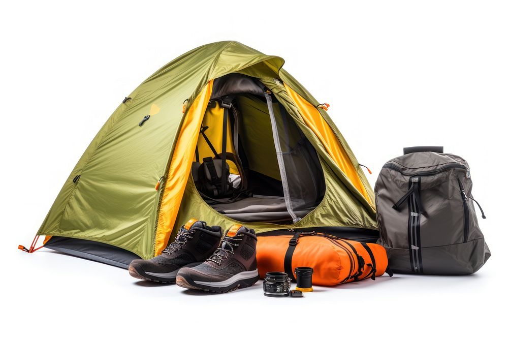 Tent bag outdoors camping. AI generated Image by rawpixel.