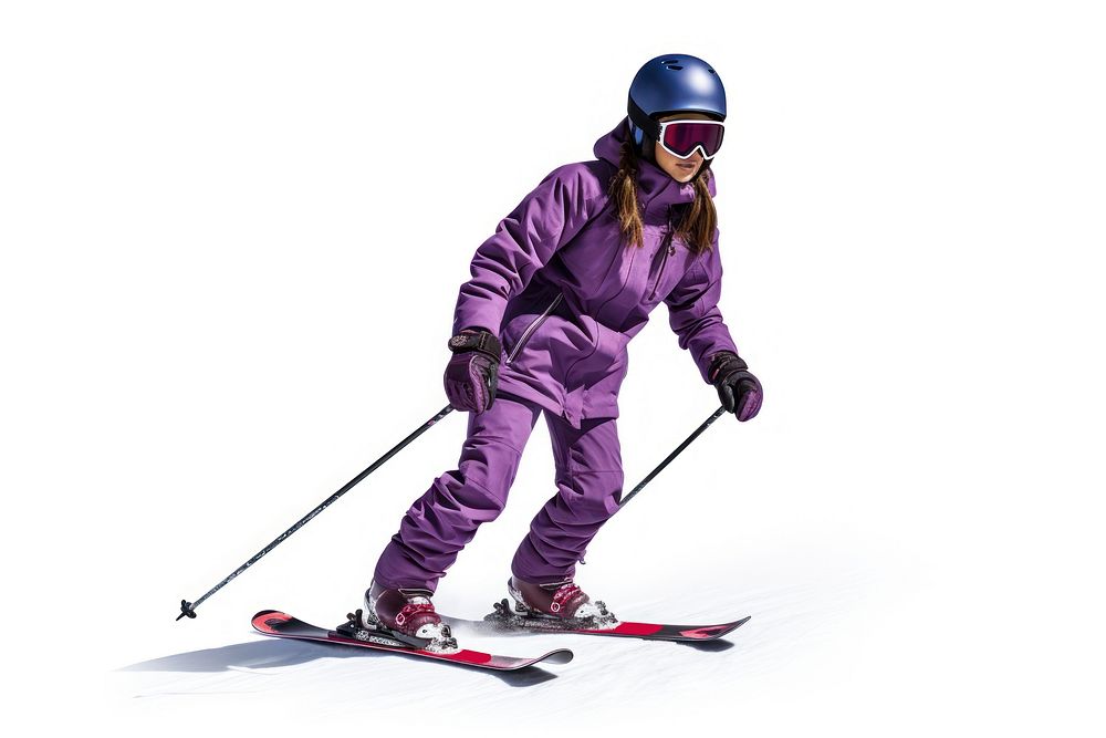 A woman skiing recreation footwear helmet. AI generated Image by rawpixel.