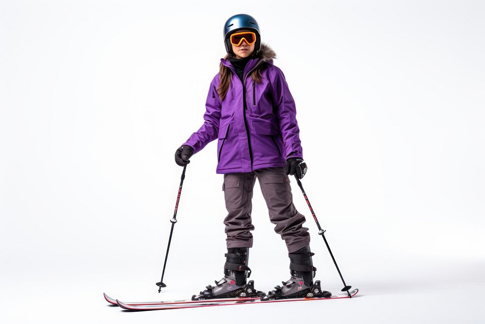 Woman skiing recreation footwear sports. AI generated Image by rawpixel.