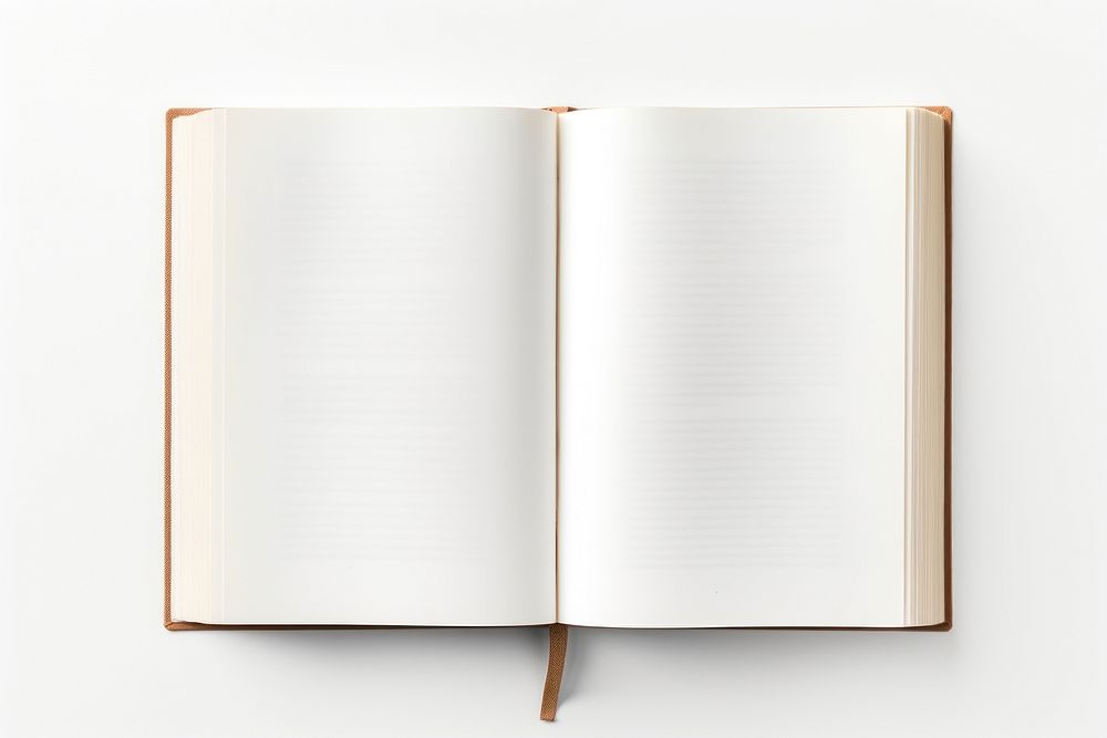 Blank opened book publication diary white. AI generated Image by rawpixel.