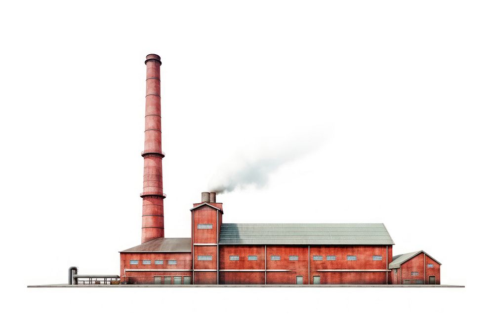 Factory chimney architecture building outdoors. AI generated Image by rawpixel.