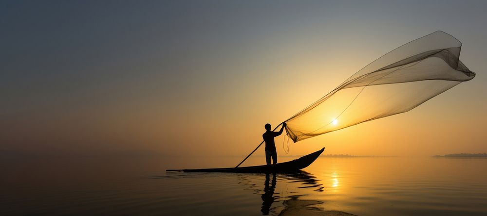 Fisherman boat watercraft outdoors. 